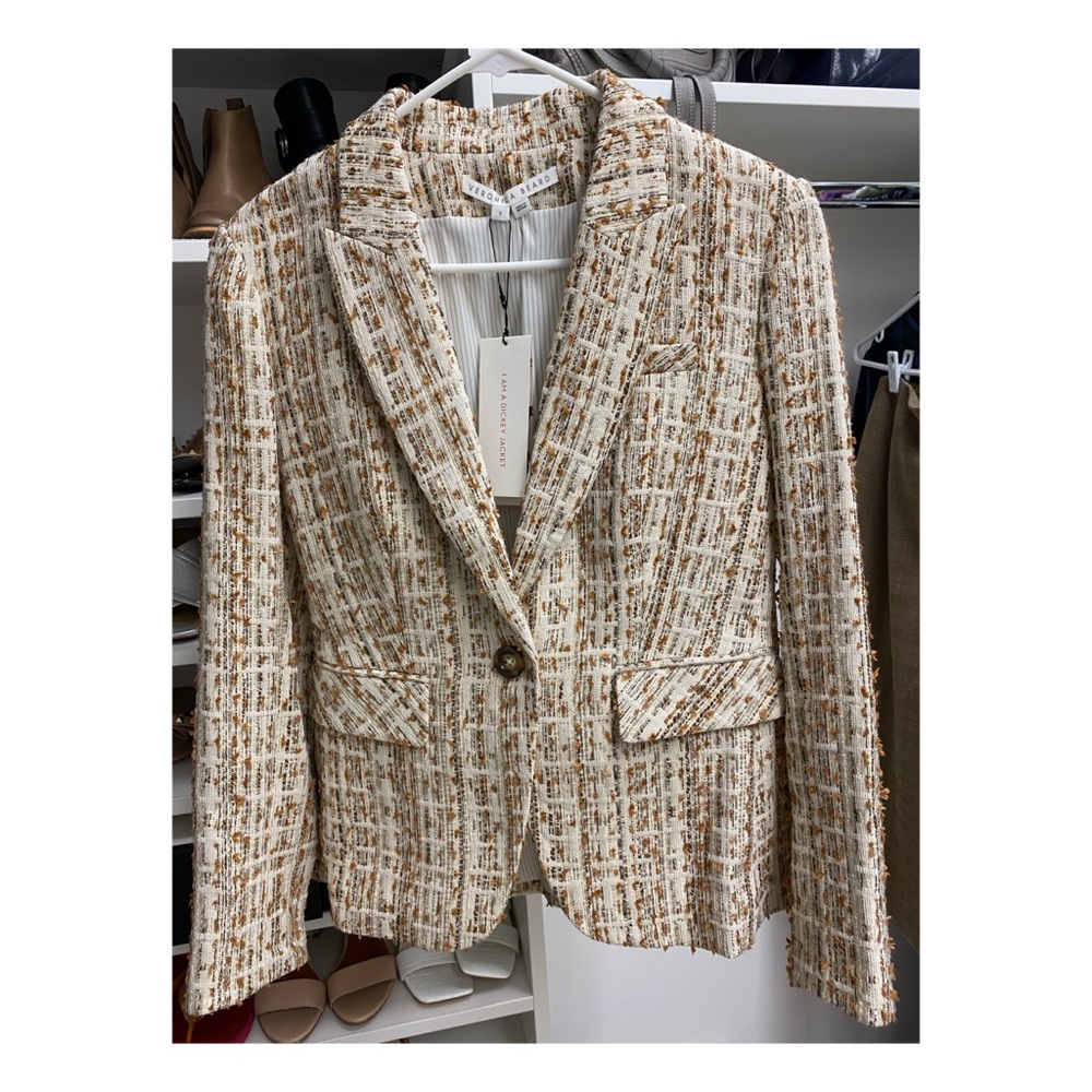 NWT Veronica Beard Cutaway Dickey Tweed Blazer Jacket
In Ivory 6